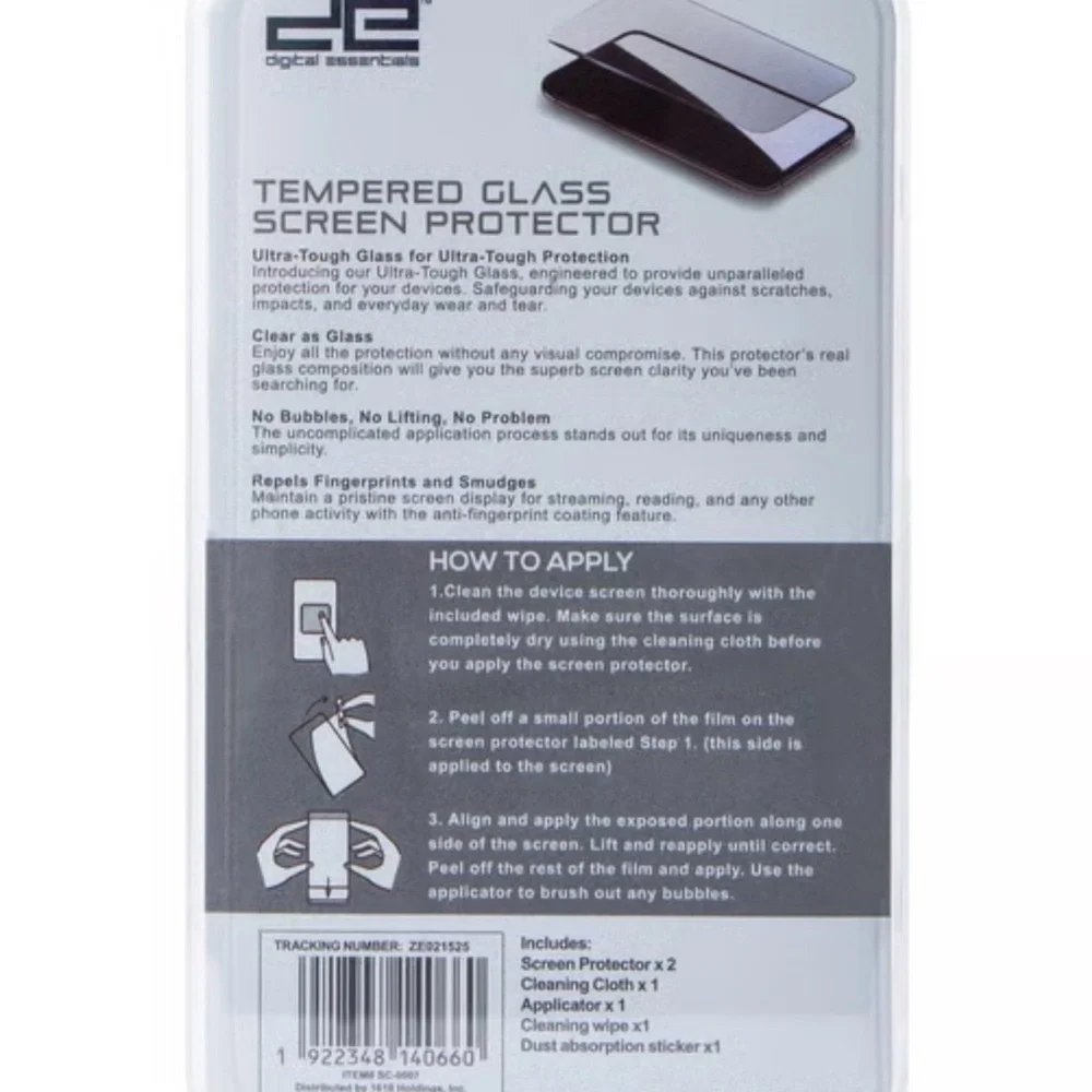 Digital Essentials Tempered Glass Screen Protector-2 Pack - fits iPhone 16 only